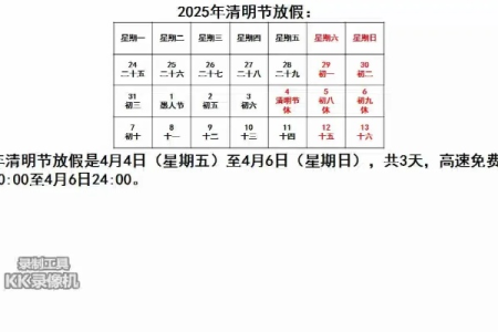 2025年清明节高速免费时间：几天？几号开始？赶紧看看！