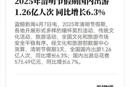 2025清明节安排：错峰出行，避开拥堵人潮