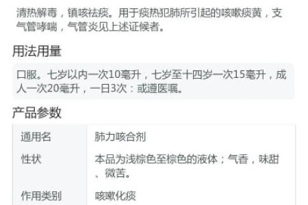 肺力咳合剂儿童慎用：哪些情况不能吃？