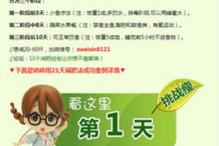 21天减肥法注意事项 这样做效果翻倍